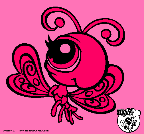 Dibujo Mariposa Littlest Pet Shop 2 pintado por ness 