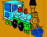 Dibujo Tren pintado por josias