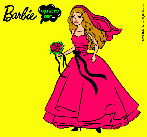 Barbie vestida de novia