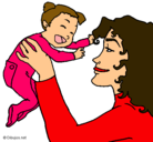 Dibujo Madre con su bebe pintado por STEPHANIE