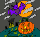 Dibujo Paisaje de Halloween pintado por PEPITAYO5