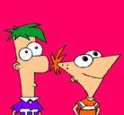 Dibujo Phineas y Ferb pintado por teress