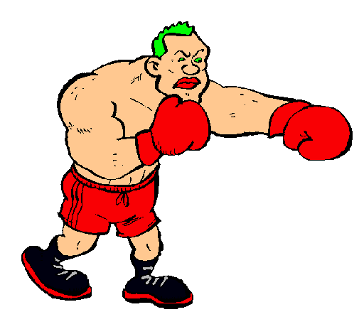 Dibujo Boxeador pintado por swat