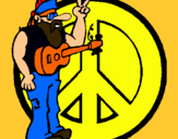 Dibujo Músico hippy pintado por james122