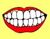 Dibujo Boca y dientes pintado por GSDRT