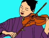 Dibujo Violinista pintado por jasmne