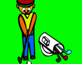 Dibujo Jugador de golf II pintado por migel