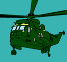 Dibujo Helicóptero al rescate pintado por rueda