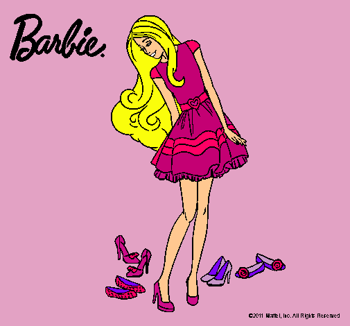 Barbie y su colección de zapatos