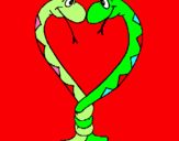 Dibujo Serpientes enamoradas pintado por anitapapafri