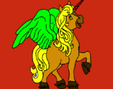Dibujo Unicornio con alas pintado por jsaohfgswjuq