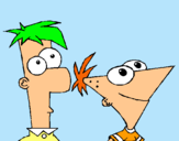 Dibujo Phineas y Ferb pintado por _aniita_
