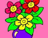 Dibujo Jarrón de flores pintado por kelin