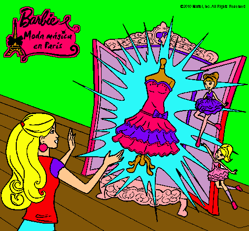 Dibujo El vestido mágico de Barbie pintado por Briisita