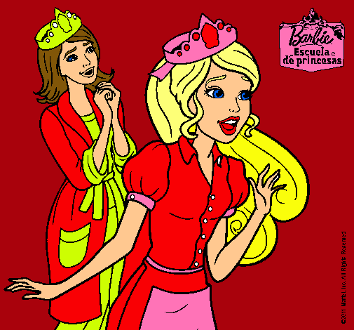 Dibujo Barbie con una corona de princesa pintado por Alizaiza 