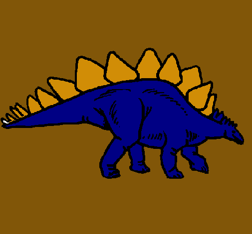Dibujo Stegosaurus pintado por maryjobel