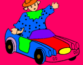 Dibujo Muñeca en coche descapotable pintado por jyuhjjhfg