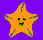 Dibujo Estrella de mar pintado por cacahuate