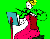 Dibujo Dama violinista pintado por eva14