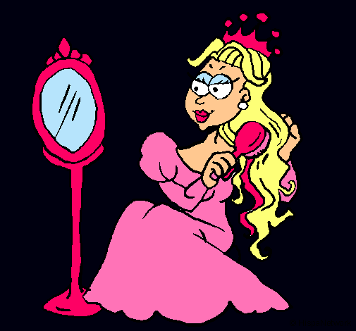 Dibujo Princesa y espejo pintado por Lyly12