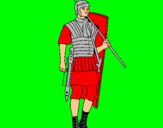 Dibujo Soldado romano pintado por pepel