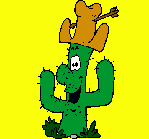 Cactus con sombrero