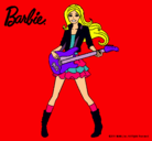 Dibujo Barbie guitarrista pintado por james