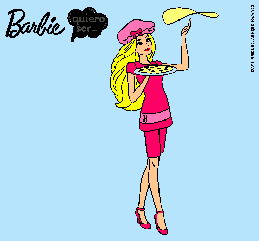 Dibujo Barbie cocinera pintado por Mariangela