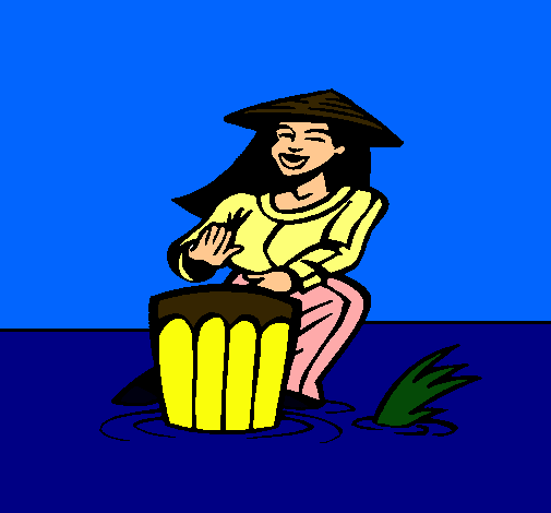 Dibujo Mujer tocando el bongó pintado por james122