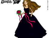 Dibujo Barbie vestida de novia pintado por sddsdds