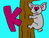 Dibujo Koala pintado por barquet