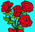 Dibujo Ramo de rosas pintado por yirleida