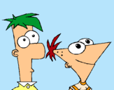 Dibujo Phineas y Ferb pintado por rexipa