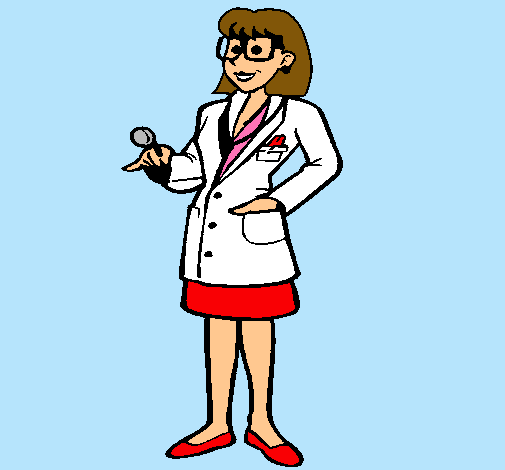 Dibujo Doctora con gafas pintado por Familia4