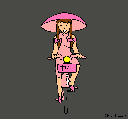 Dibujo China en bicicleta pintado por Miiku