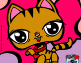 Dibujo Gatito Littlest Pet Shop pintado por sandra12ma