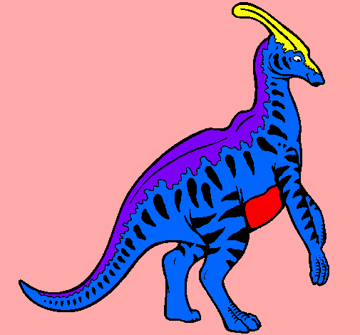 Parasaurolofus con rayas