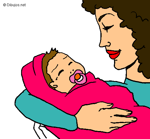 Dibujo Madre con su bebe II pintado por aLeXiTha