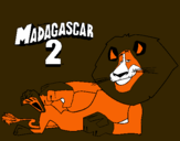 Dibujo Madagascar 2 Alex pintado por hbbnhgvvbnnn