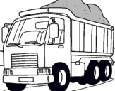Dibujo Camión de carga pintado por CHANO