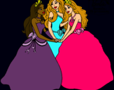 Dibujo Barbie y sus amigas princesas pintado por ainhoariba13