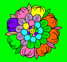 Dibujo Mandala floral pintado por m8n6ca