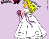 Dibujo Barbie vestida de novia pintado por maikalibdfs