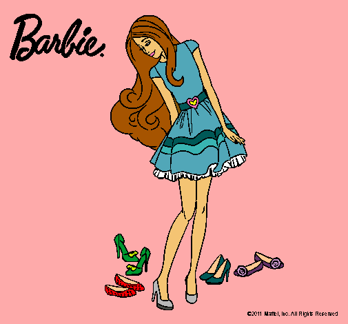 Barbie y su colección de zapatos