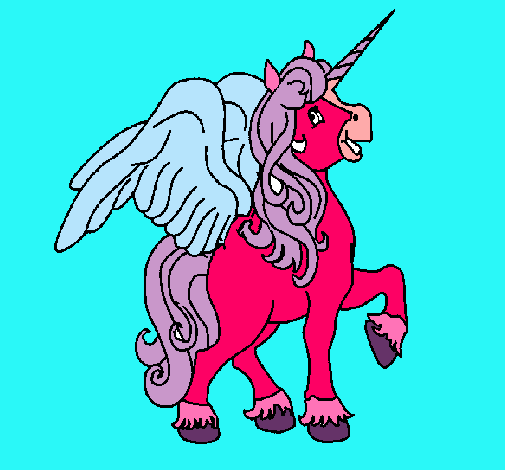 Unicornio con alas