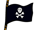 Dibujo Bandera pirata pintado por hjugfvgducj