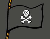 Dibujo Bandera pirata pintado por AnaJulia