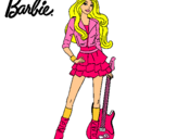 Dibujo Barbie rockera pintado por mariajos