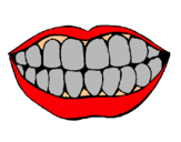 Dibujo Boca y dientes pintado por sandrilla-05