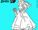 Dibujo Barbie vestida de novia pintado por Emmita12